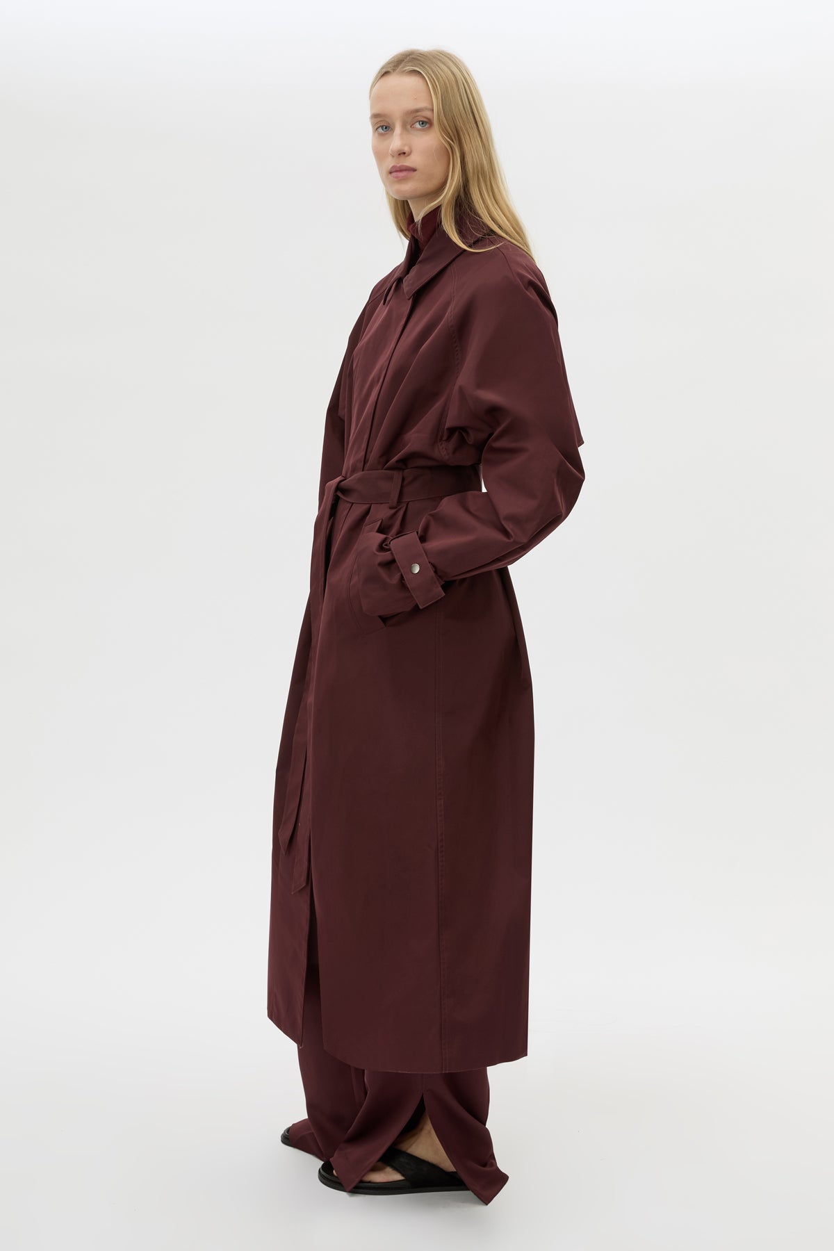 Camilla & Marc | Dia Trench Coat - Burgundy