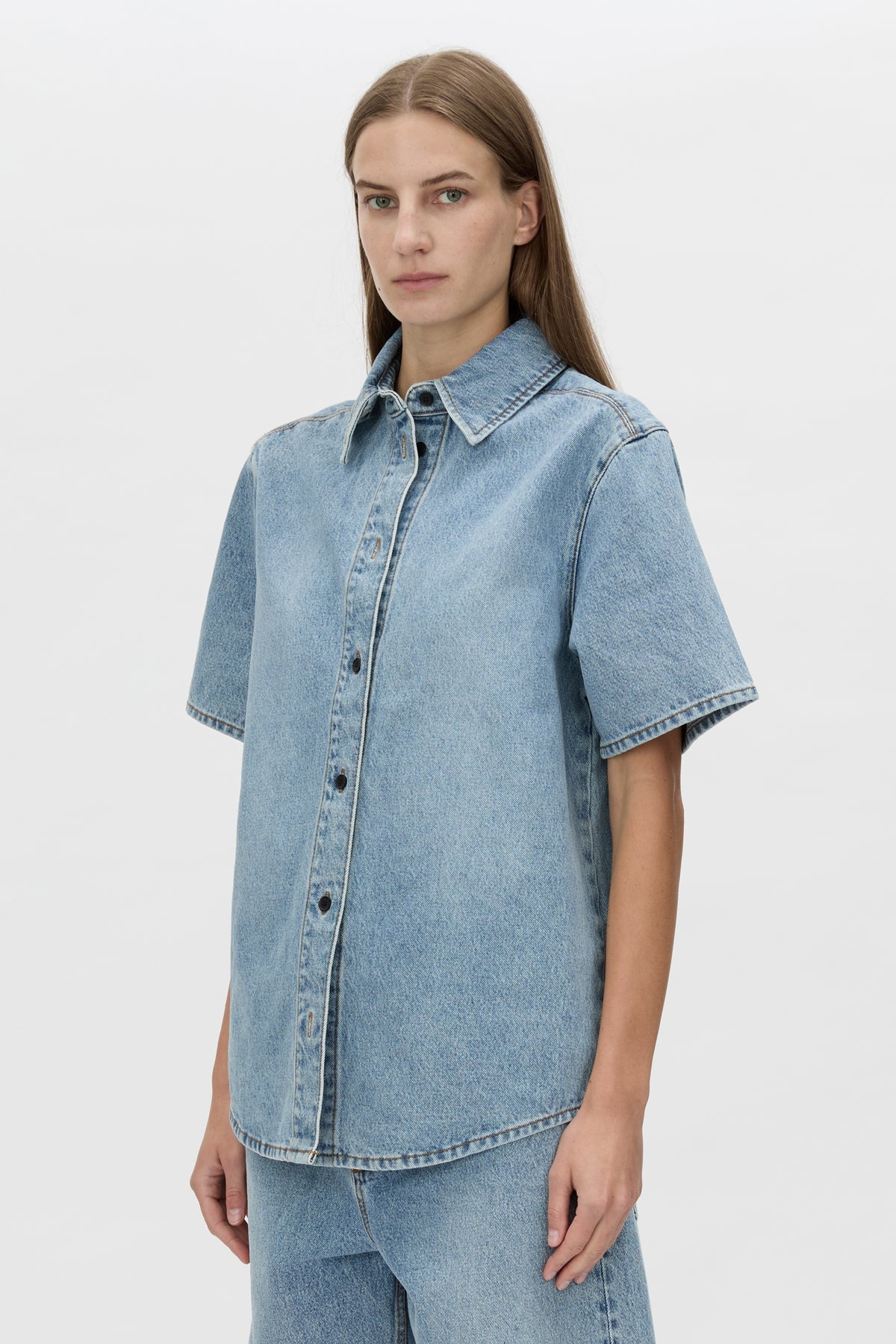Camilla and Marc | Diego Denim Shirt - Light Vintage Blue
