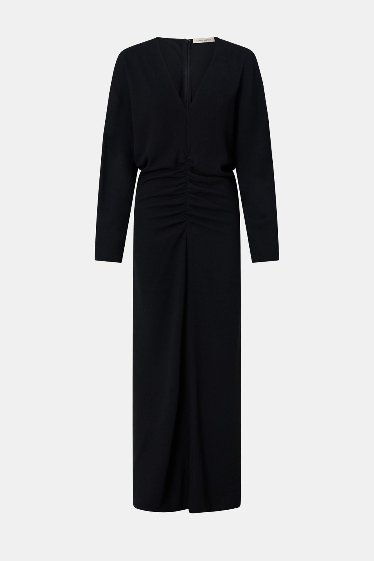 Camilla & Marc | Dune Draped Waist Midi Dress - Black