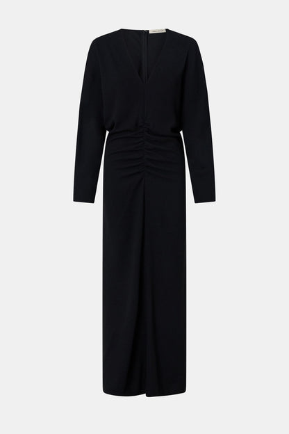 Camilla & Marc | Dune Draped Waist Midi Dress - Black