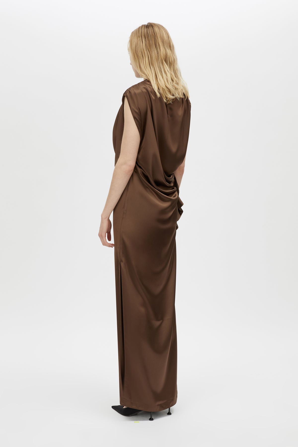 Camilla and Marc | Elowyn Drape Detail Midi Dress - Espresso Camilla and Marc | Elowyn Drape Detail Midi Dress - Espresso