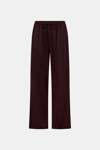 Camilla & Marc | Ground Satin Pant - Burgundy