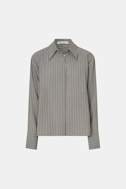 Camilla and Marc | Illias Shirt - Ash Stripe