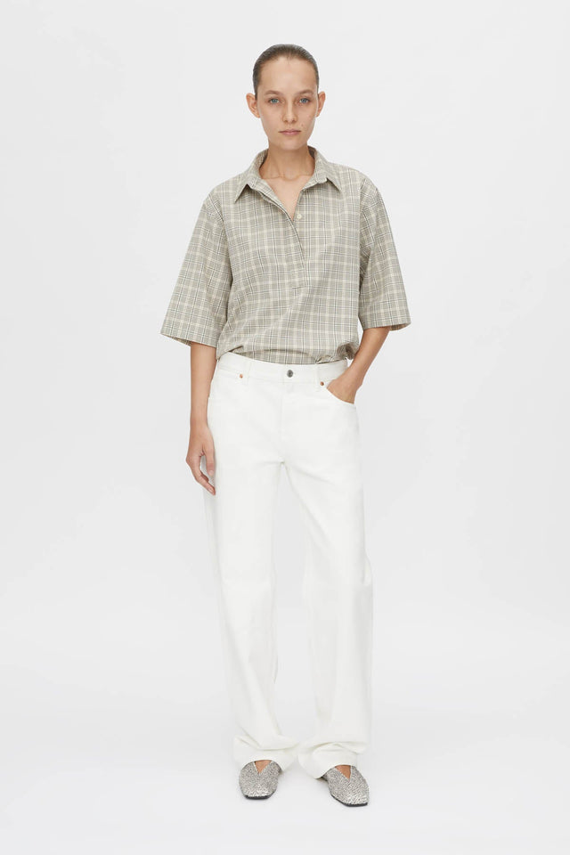 Camilla and Marc | Kinetic Tattersal Shirt - Taupe Check