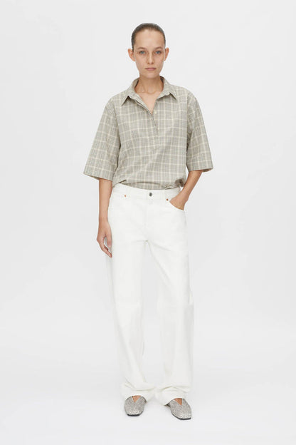 Camilla and Marc | Kinetic Tattersal Shirt - Taupe Check
