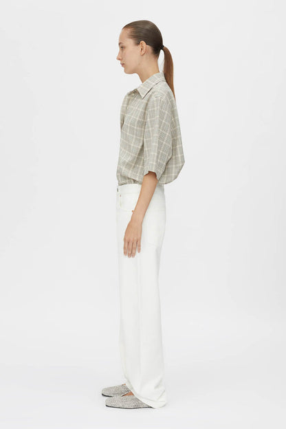 Camilla and Marc | Kinetic Tattersal Shirt - Taupe Check