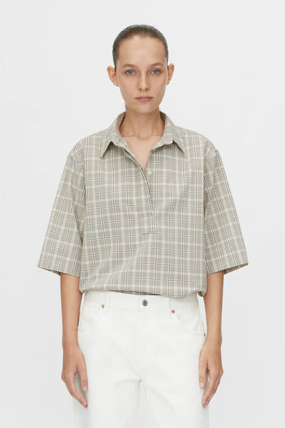 Camilla and Marc | Kinetic Tattersal Shirt - Taupe Check