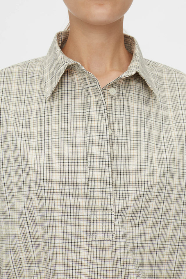 Camilla and Marc | Kinetic Tattersal Shirt - Taupe Check