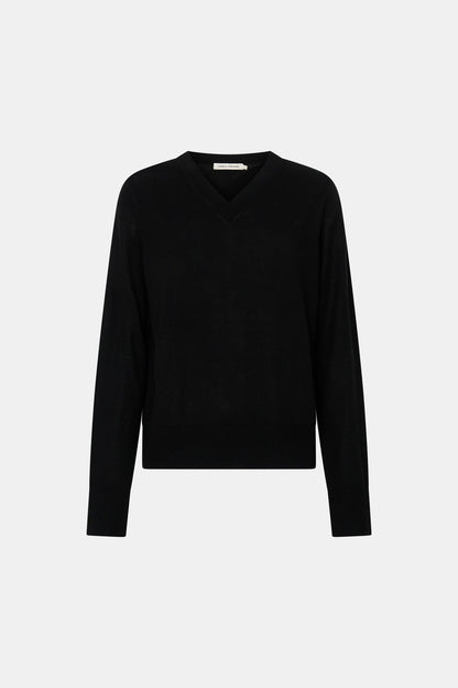 Camilla and Marc | Leona Knit V Neck Sweater - Charcoal Melange