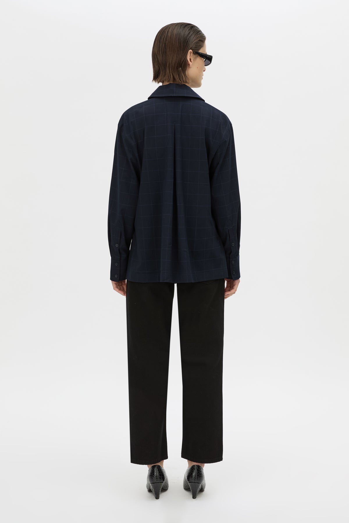 Camilla & Marc | Lourdes Check Half Placket Shirt - Navy