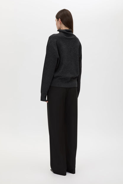 Camilla & Marc | Margot Turtleneck Knit Sweater - Charcoal