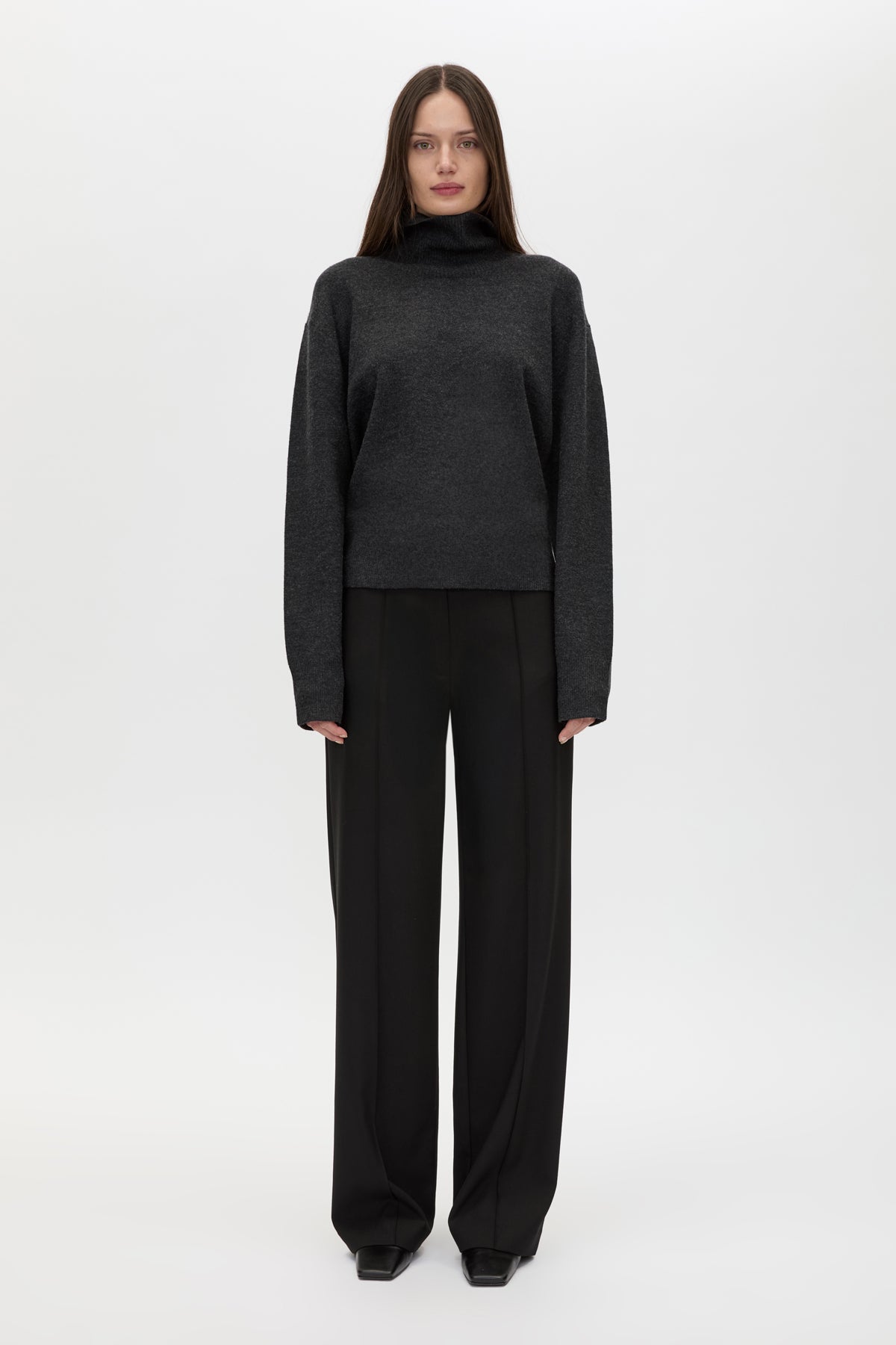 Camilla & Marc | Margot Turtleneck Knit Sweater - Charcoal
