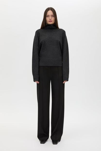 Camilla & Marc | Margot Turtleneck Knit Sweater - Charcoal