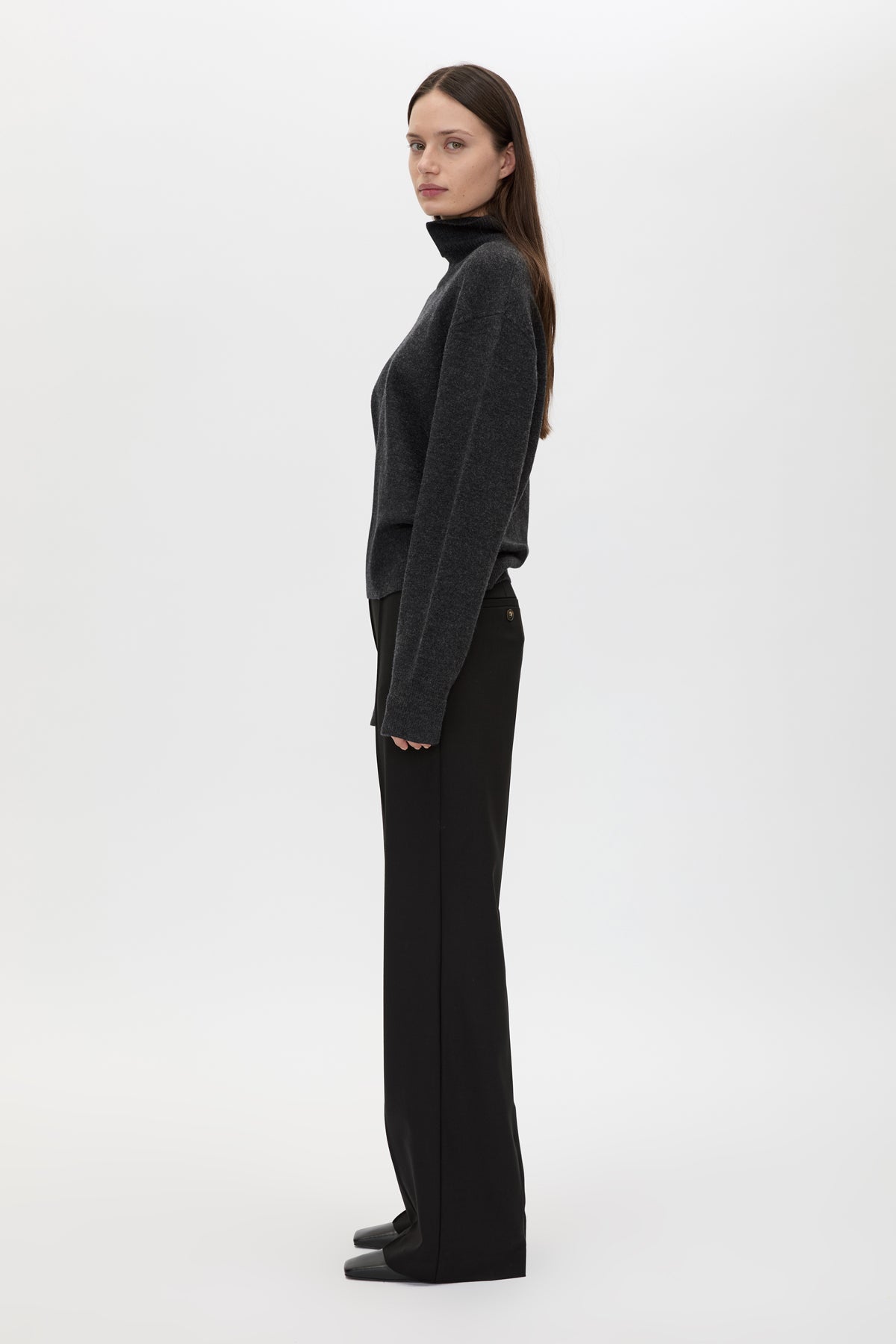 Camilla & Marc | Margot Turtleneck Knit Sweater - Charcoal