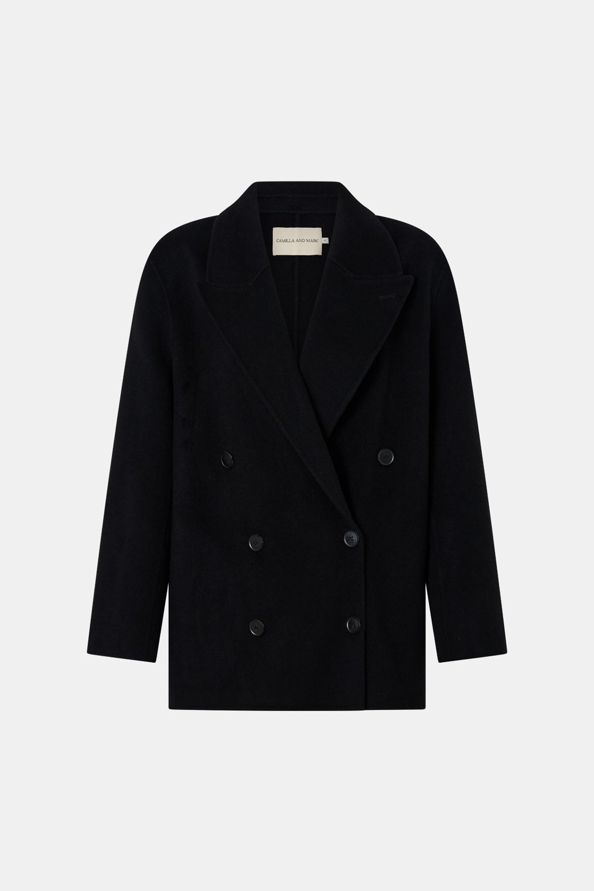 Camilla & Marc | Memoria Short Coat With Scarf - Black