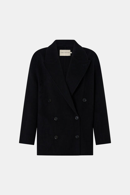 Camilla & Marc | Memoria Short Coat With Scarf - Black