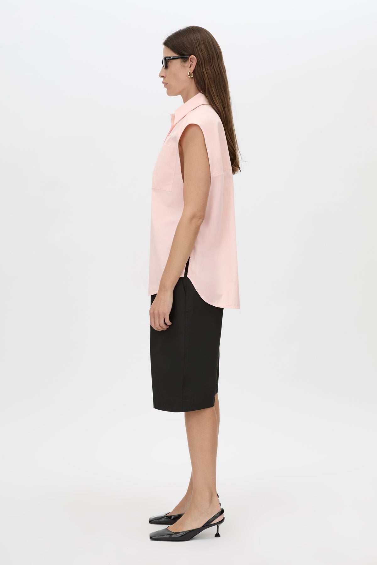 Camilla and Marc | Milo Sleeveless Shirt - Pink Salt