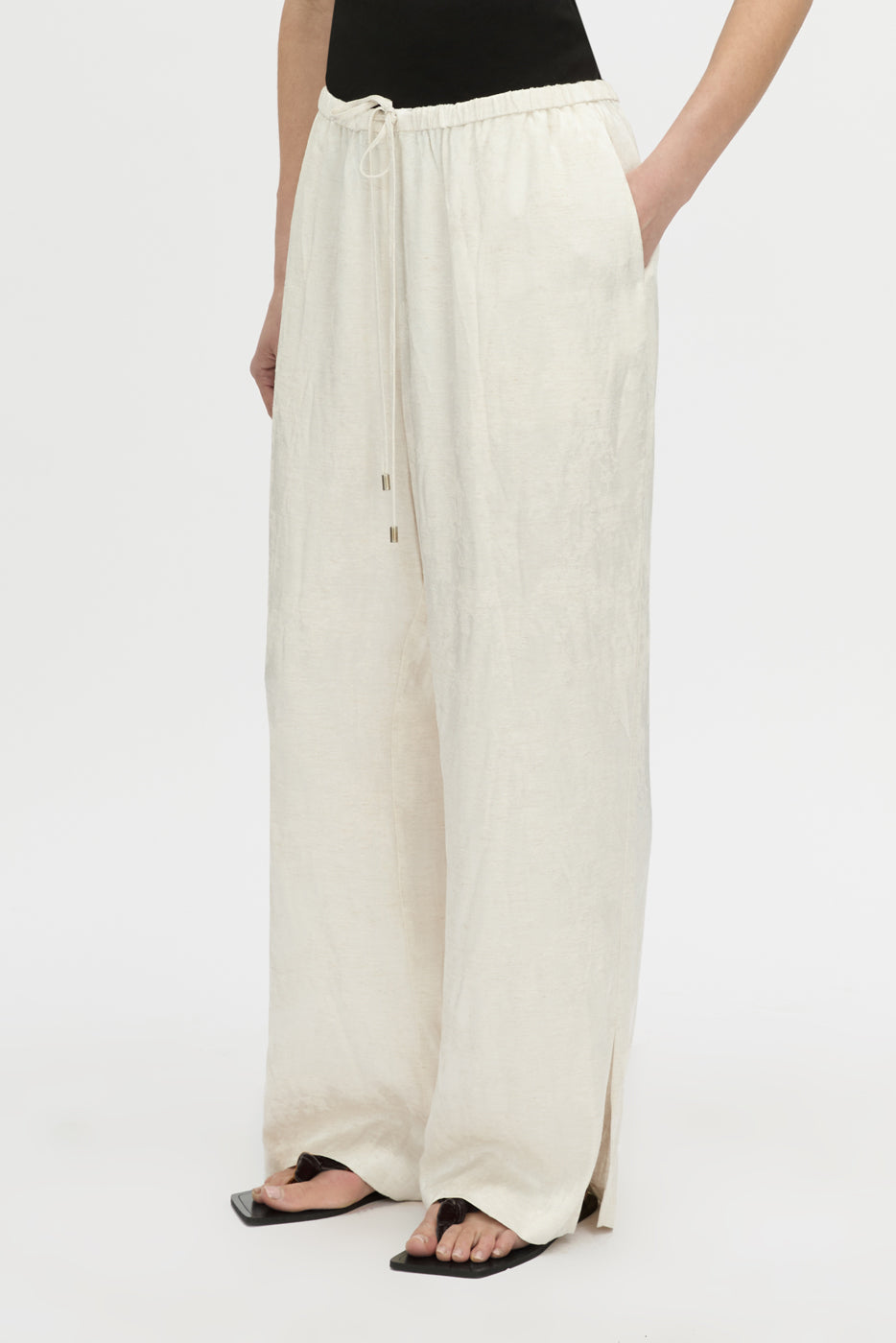 Camilla & Marc | Naidee Satin Relaxed Pant - Ivory