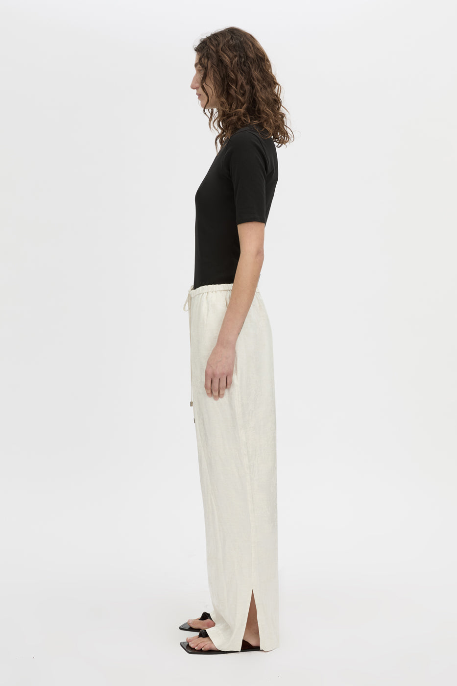 Camilla & Marc | Naidee Satin Relaxed Pant - Ivory