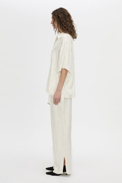 Camilla & Marc | Naidee Satin Short Sleeve Shirt - Ivory
