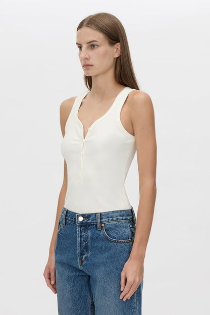 Camilla and Marc | Nora Button Down Tank - Soft White