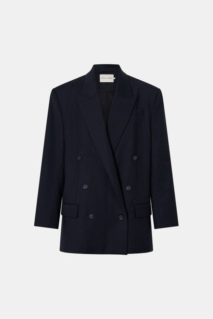 Camilla & Marc | Orban Oversized Blazer - Navy Pinstripe