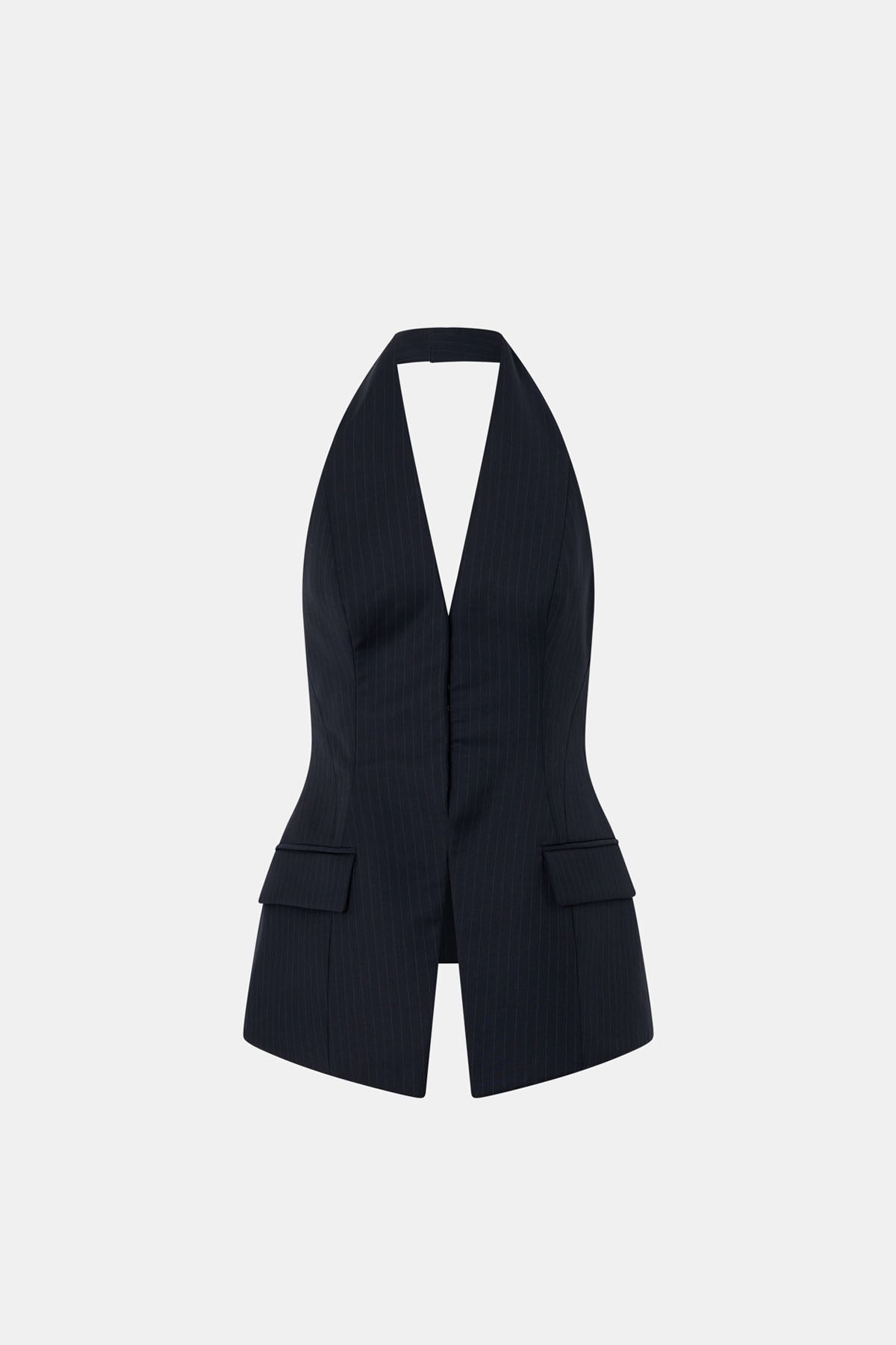 Camilla & Marc | Orban Tailored Halter Top - Navy Pinstripe