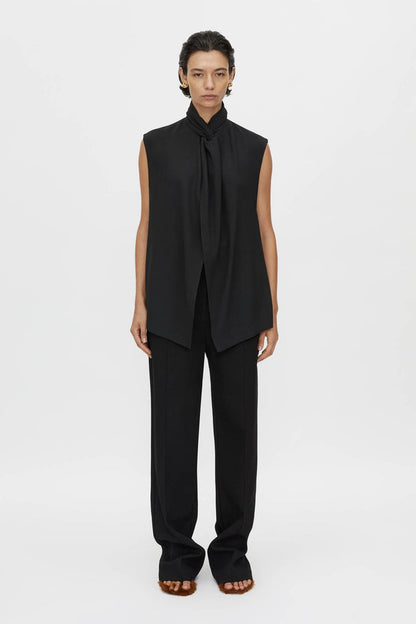 Camilla and Marc | Oriole Twist Neck Top - Black