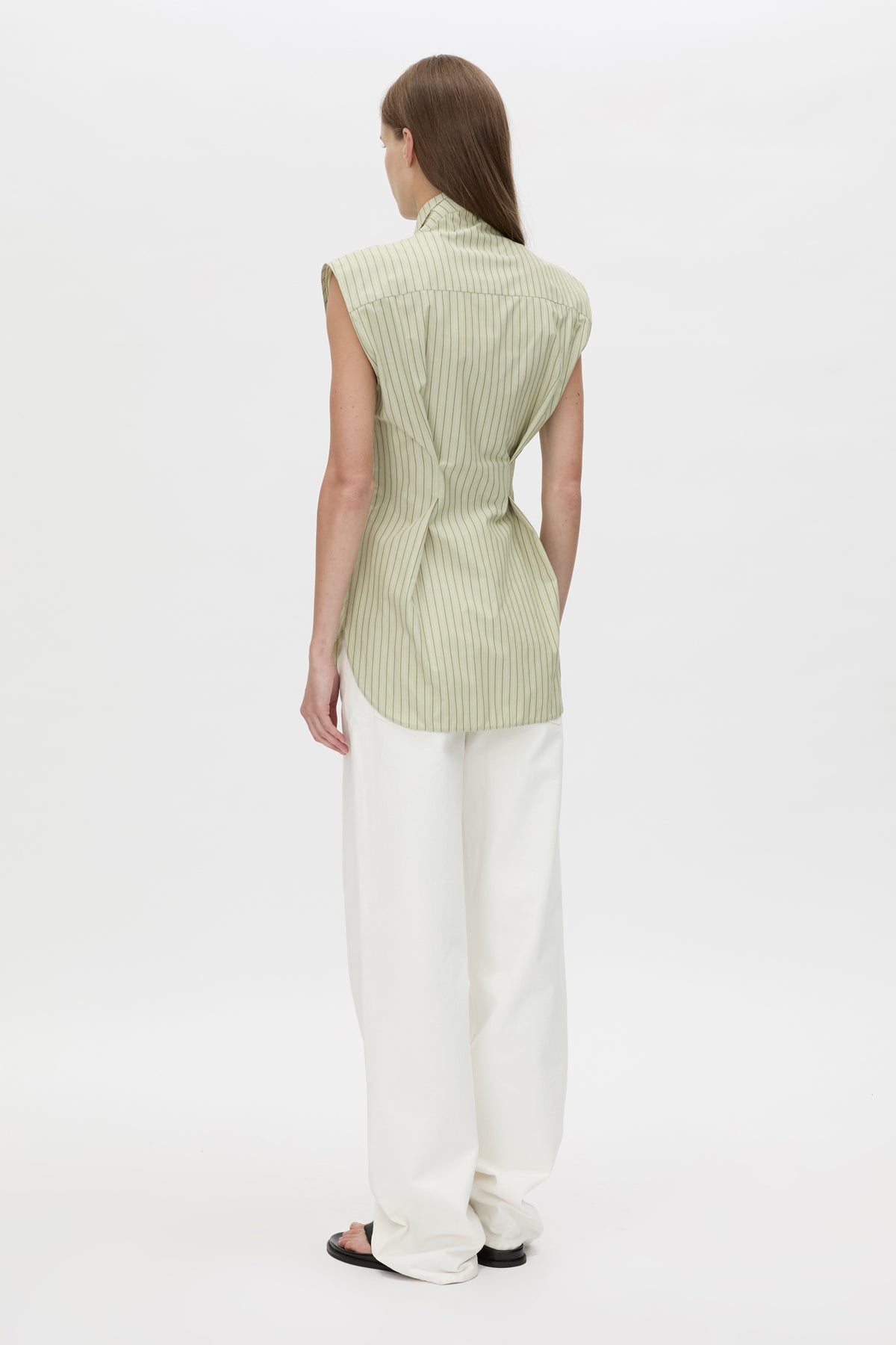 Camilla and Marc | Pico Shirt - Multi Olive Stripe