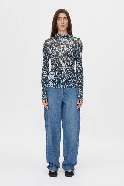 Camilla and Marc | Plumage Long Sleeve Top - Steel Plumage