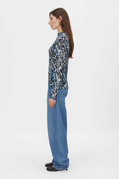 Camilla and Marc | Plumage Long Sleeve Top - Steel Plumage