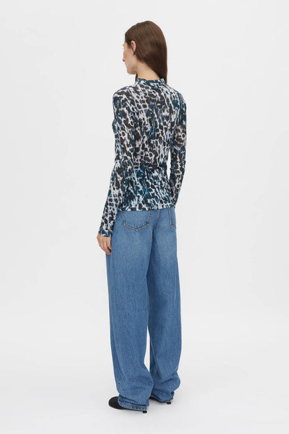 Camilla and Marc | Plumage Long Sleeve Top - Steel Plumage