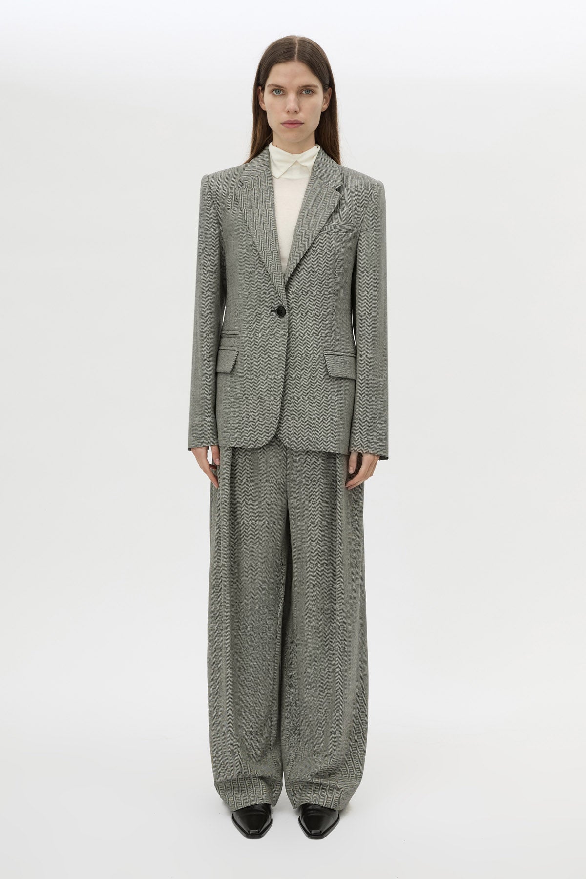 Camilla and Marc | Ren Pant - Charcoal Herringbone