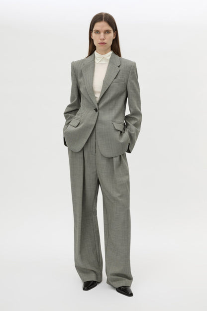 Camilla and Marc | Ren Single Breasted Blazer - Charcoal Herringbone