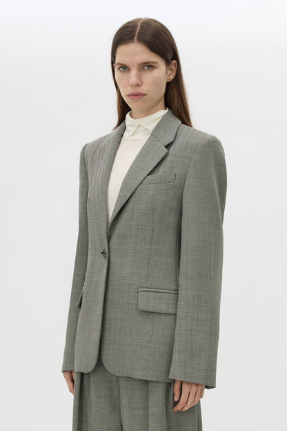 Camilla and Marc | Ren Single Breasted Blazer - Charcoal Herringbone