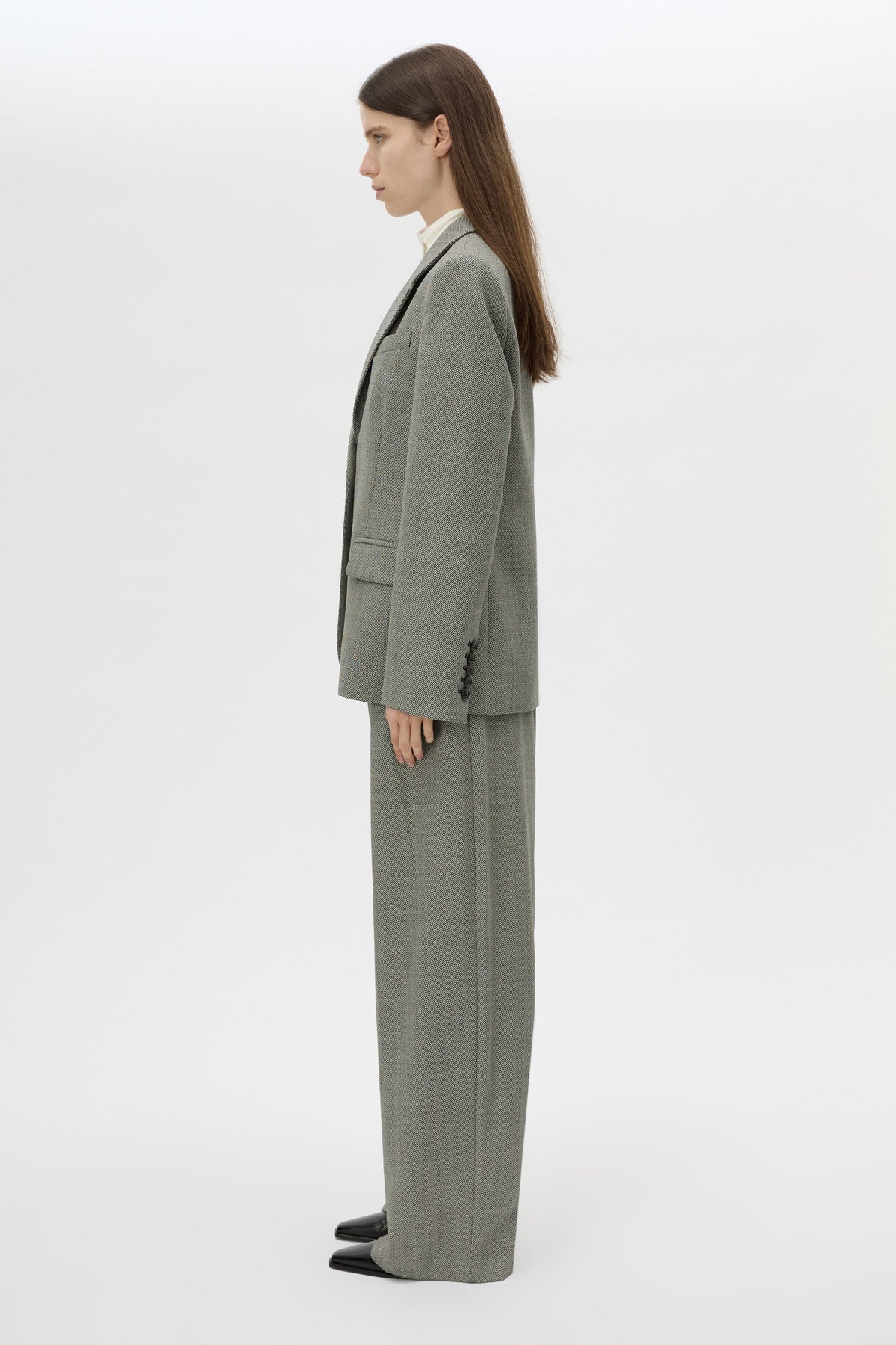 Camilla and Marc | Ren Single Breasted Blazer - Charcoal Herringbone