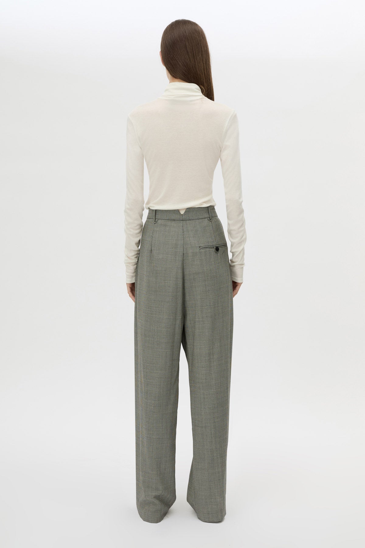 Camilla and Marc | Ren Pant - Charcoal Herringbone