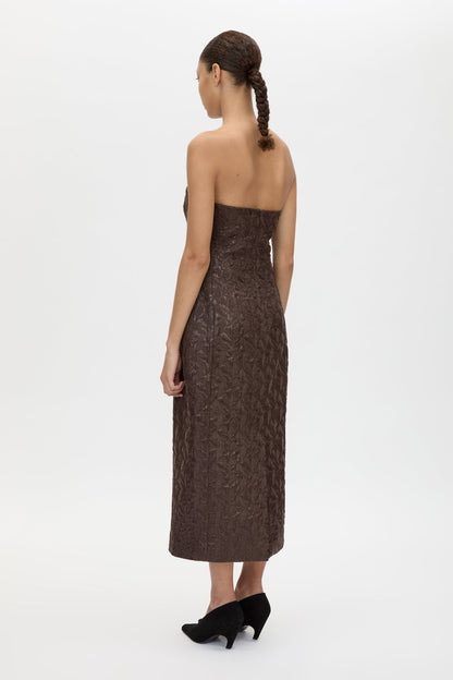 Camilla & Marc | Rennick Strapless Midi Dress - Chocolate