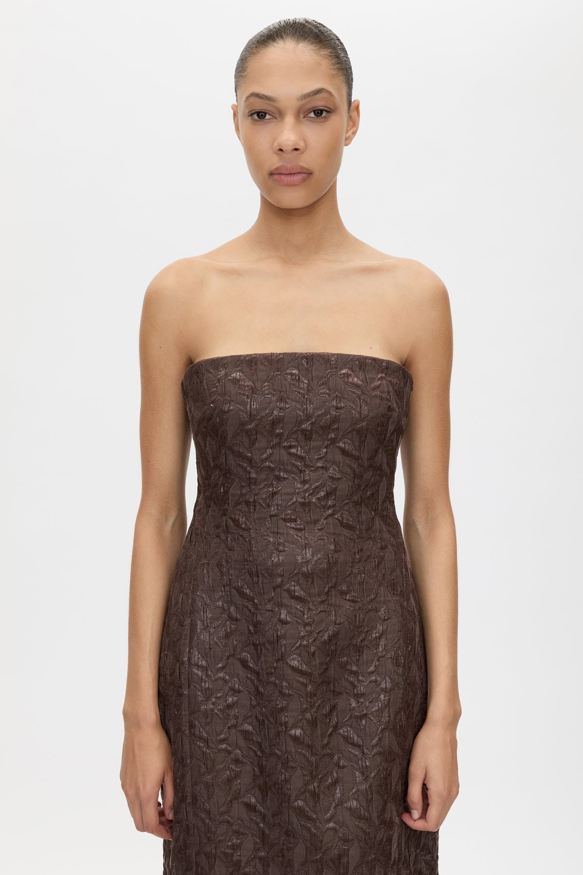 Camilla & Marc | Rennick Strapless Midi Dress - Chocolate
