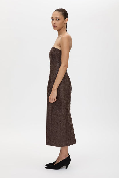 Camilla & Marc | Rennick Strapless Midi Dress - Chocolate
