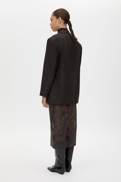 Camilla & Marc | Saxony Oversized Blazer - Espresso Pindot