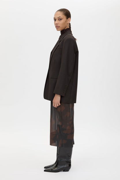 Camilla & Marc | Saxony Oversized Blazer - Espresso Pindot