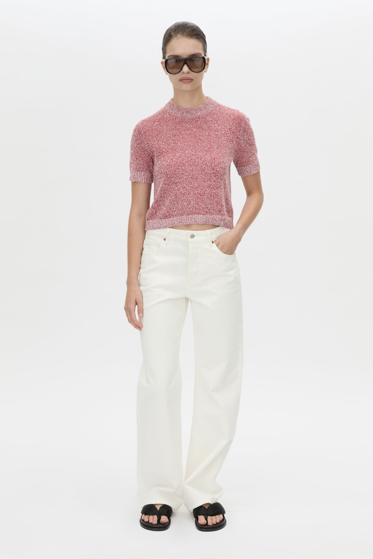 Camilla & Marc | Soleo Textured Knit T.Shirt - Watermelon