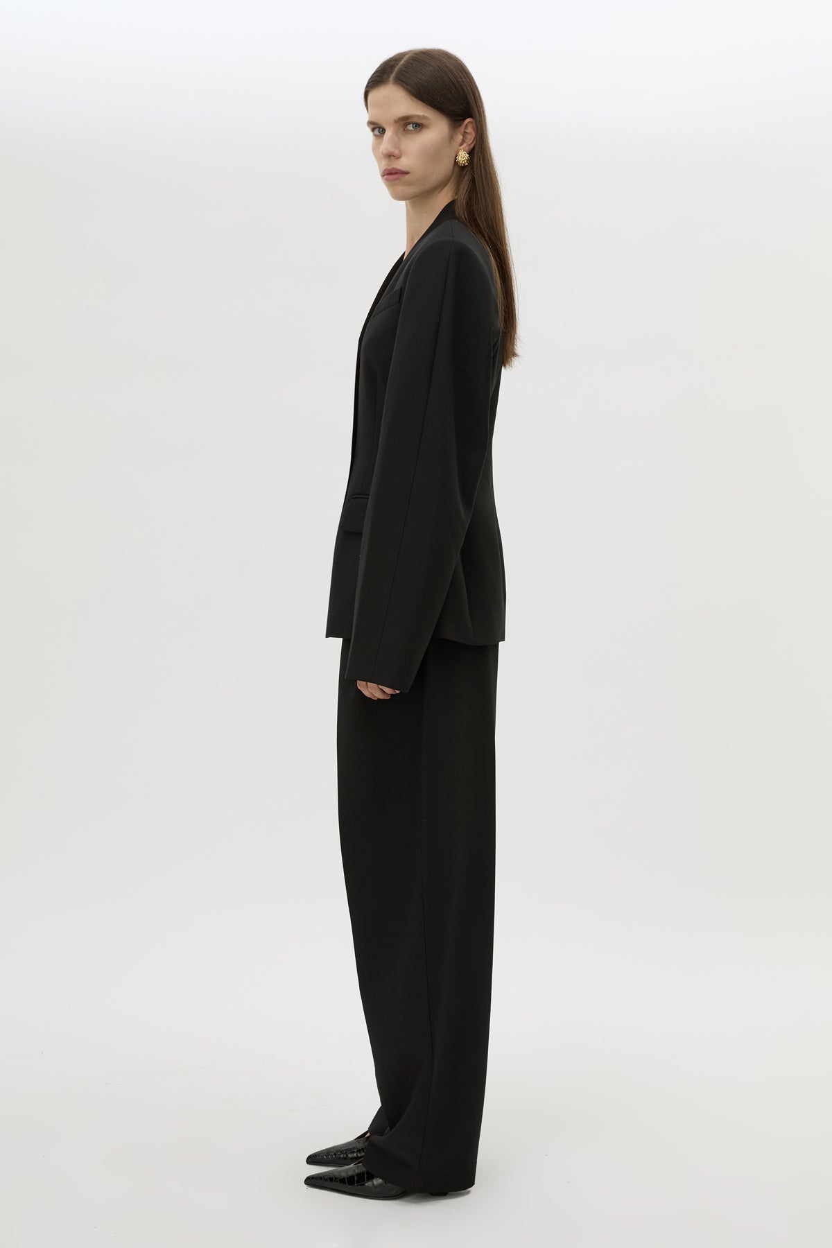 Camilla & Marc | Tala Fitted Collarless Blazer - Black
