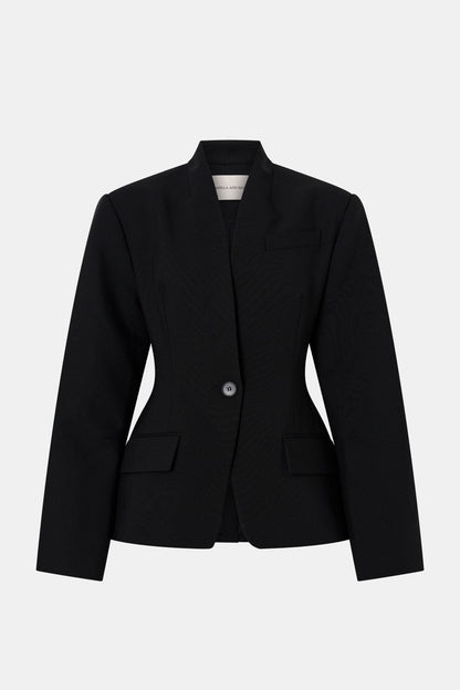 Camilla & Marc | Tala Fitted Collarless Blazer - Black