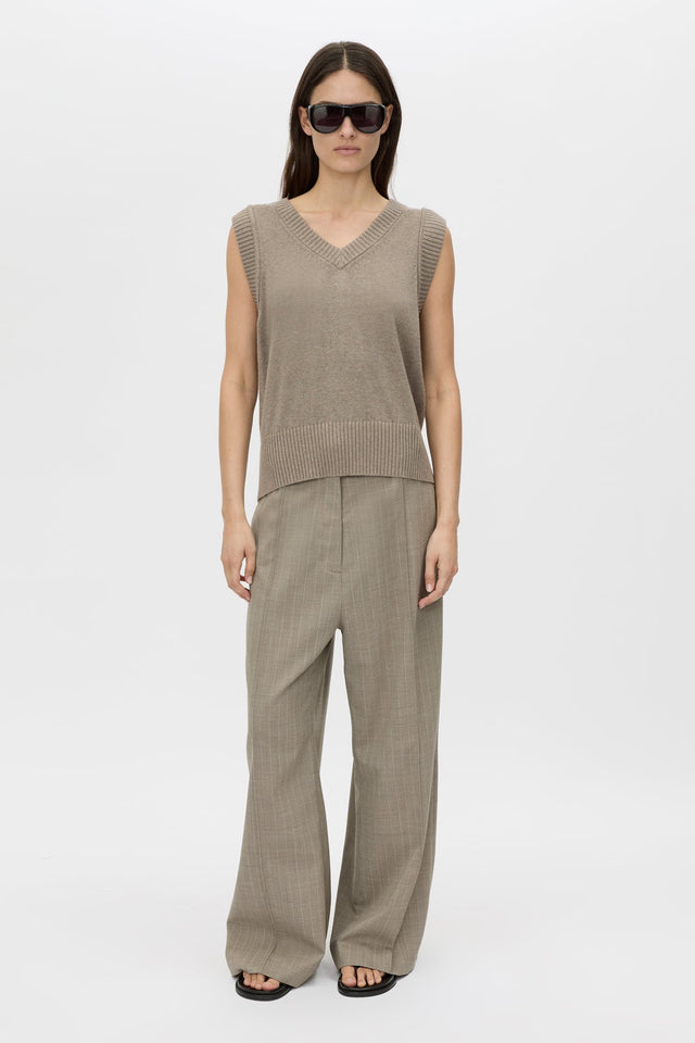 Camilla and Marc | Arnelle Pant - Natural Pinstripe