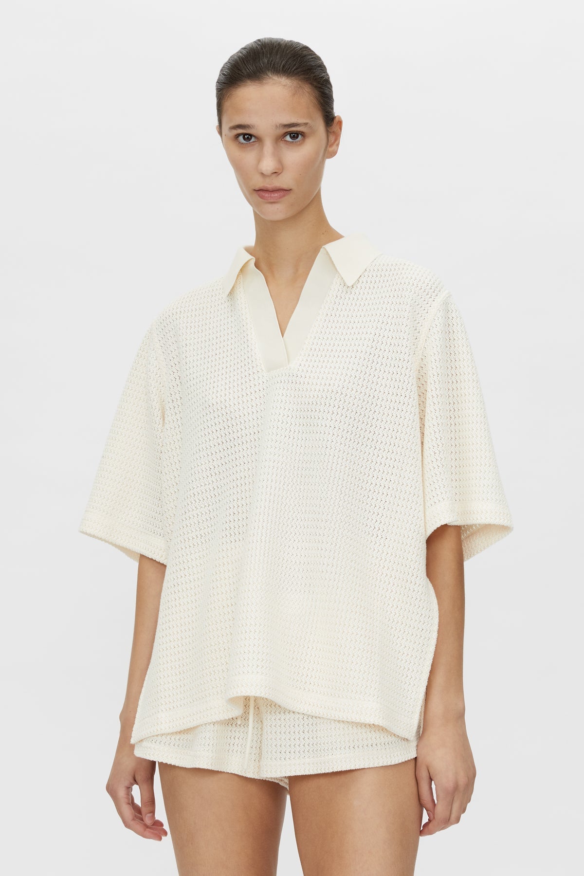 Camilla and Marc | Turrell Collared Tee - Ivory