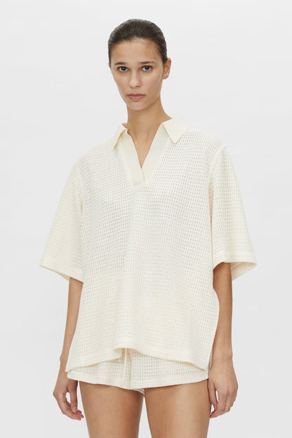 Camilla and Marc | Turrell Collared Tee - Ivory