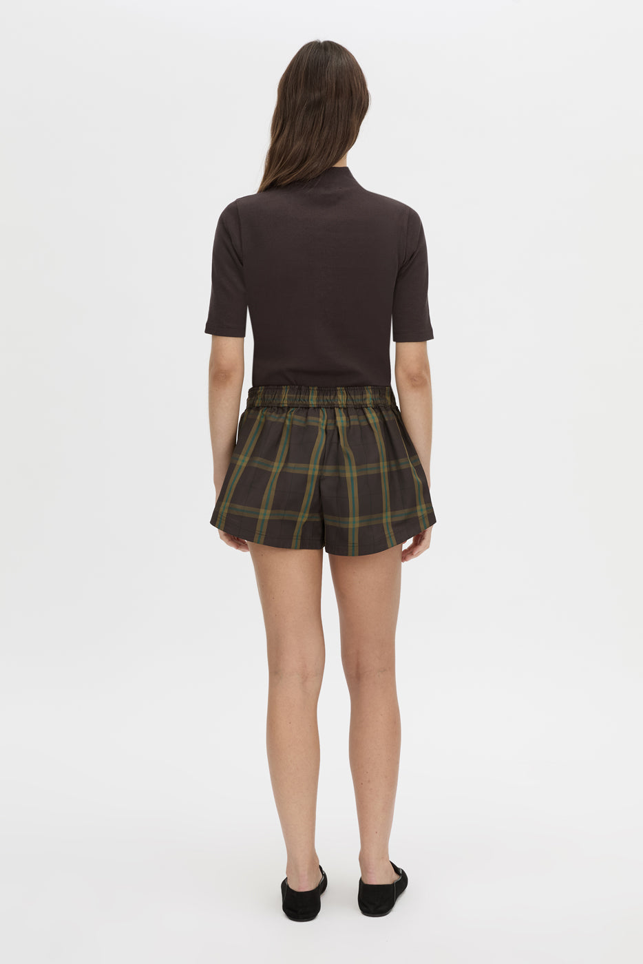Camilla & Marc | Winton Check Mini Short - Espresso Check