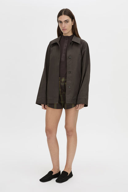 Camilla & Marc | Winton Check Mini Short - Espresso Check